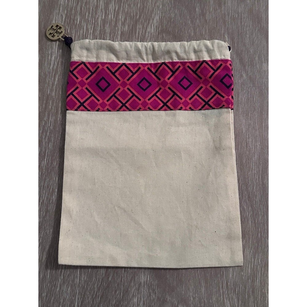 Tory Burch Dust Bag 6.5x8.5 Beige Pink Logo Authentic